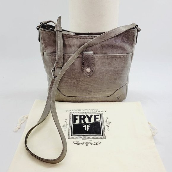 Frye Handbags - FRYE Melissa Button Crossbody - Ash